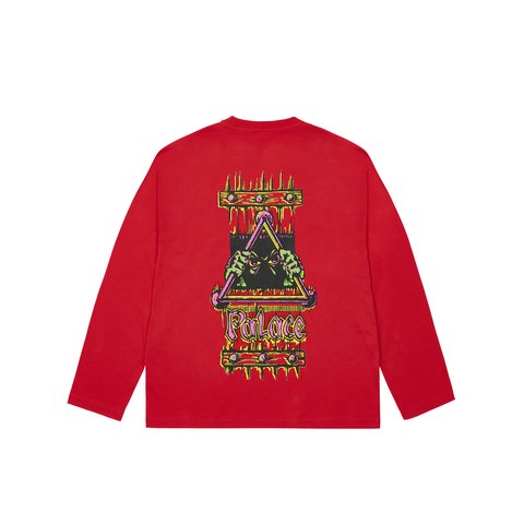 Palace LOCK IN LONGSLEEVE TRUEST RED - Colorway