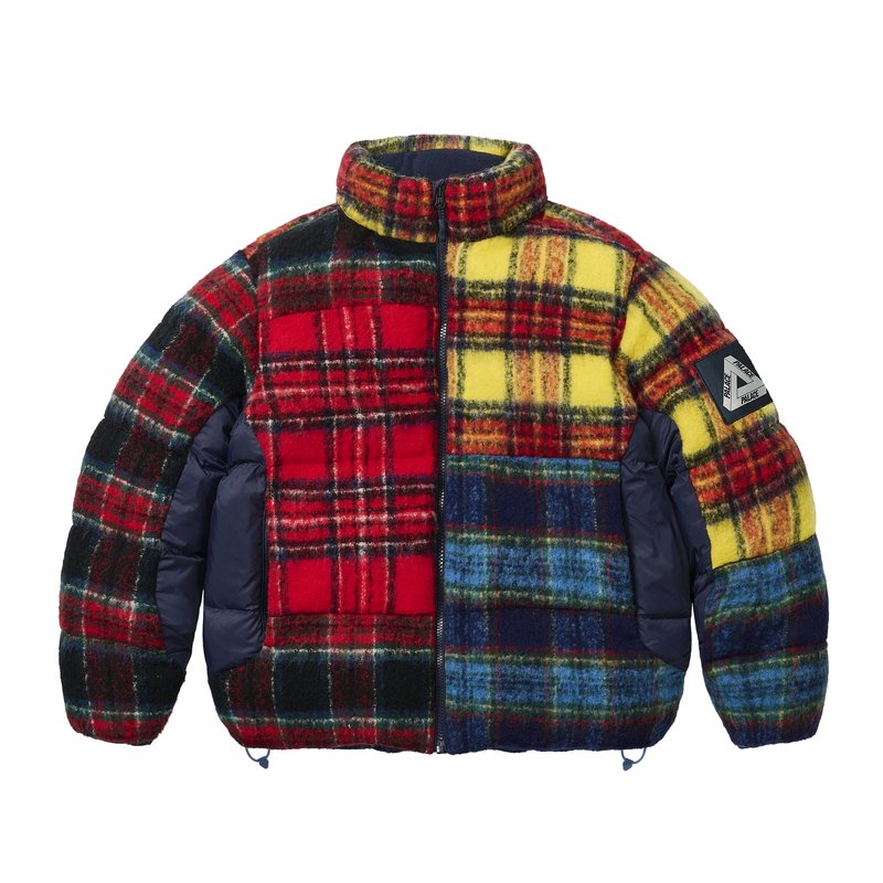MOHAIR WOOL PUFFA JACKET PATCHWORK