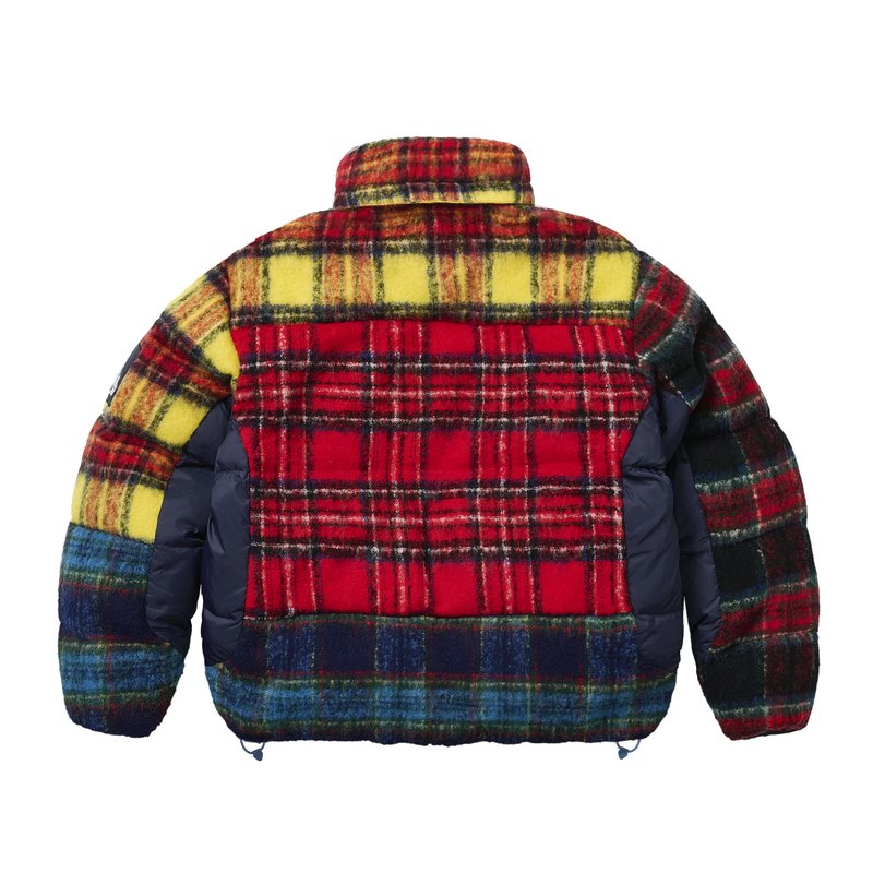 MOHAIR WOOL PUFFA JACKET PATCHWORK