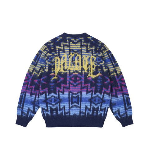 Palace NAVAJO KNIT CARDIGAN BLUE - Colorway