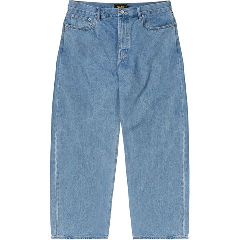 Palace P90 BAGGY SCRIPT JEAN DISTRESSED LIGHT STONE WASH - $188.00