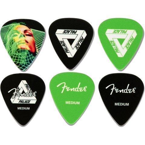 Palace PALACE FENDER MEDIUM PICK 6 PACK GREEN - $11.00