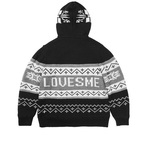 Palace PALACE LOVES ME HOODED KNIT BLACK - Colorway
