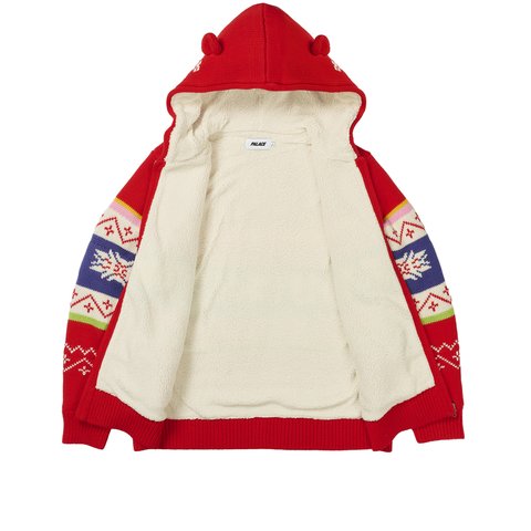 Palace PALACE LOVES ME HOODED KNIT RED - Colorway