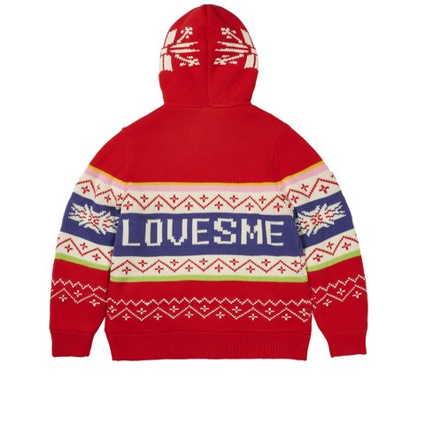 Palace PALACE LOVES ME HOODED KNIT RED - Colorway