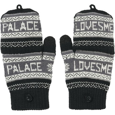 Palace PALACE LOVES ME KNITTED GLOVES BLACK - $58.00