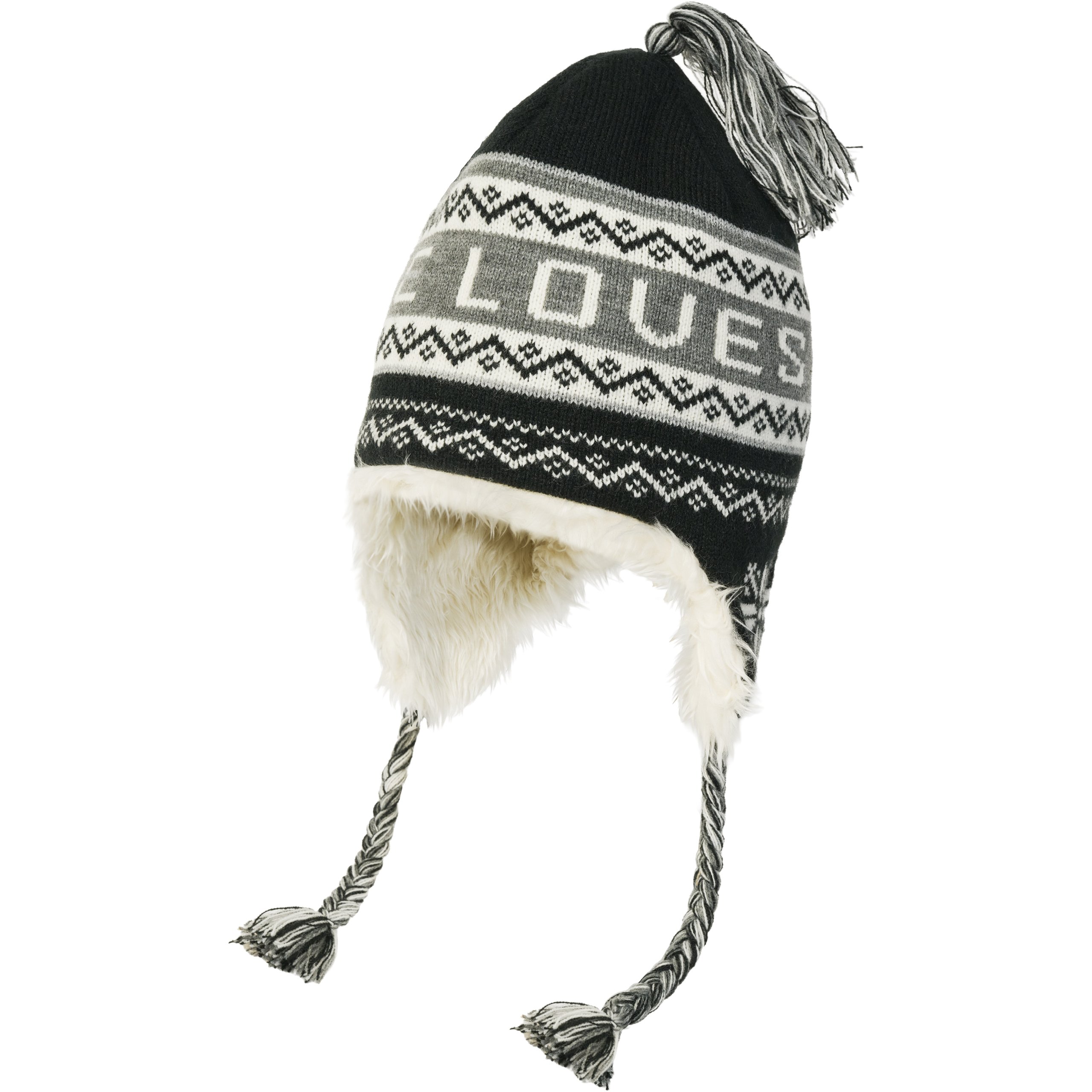 PALACE LOVES ME PERUVIAN BEANIE BLACK