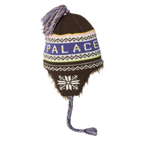 Palace PALACE LOVES ME PERUVIAN BEANIE BROWN - Colorway