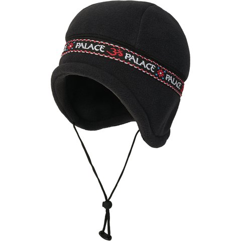 Palace POLARTEC OM EARFLAP BEANIE BLACK - $52.00