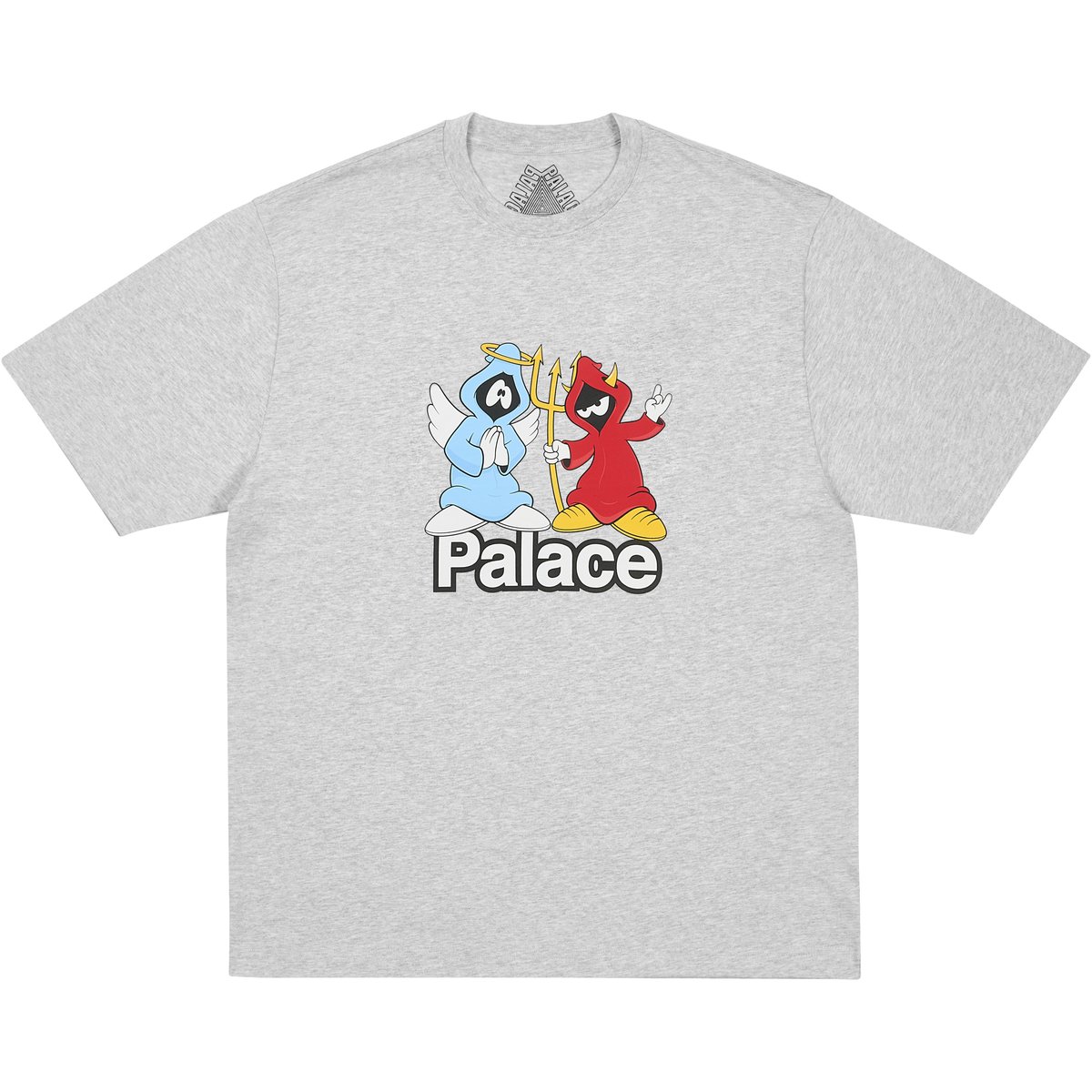 Palace RIGHT AND WRONG T-SHIRT GREY MARL (Holiday 2025) - $48.00