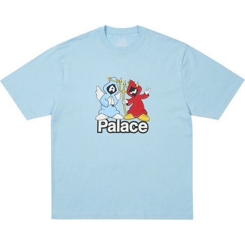 Palace RIGHT AND WRONG T-SHIRT SKYLINE BLUE - $48.00