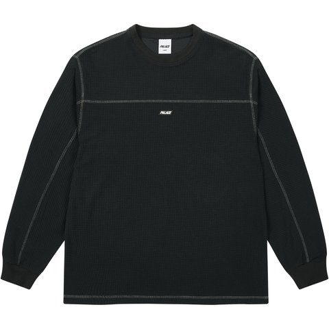 Palace RUN IT THERMAL LONGSLEEVE BLACK - $88.00