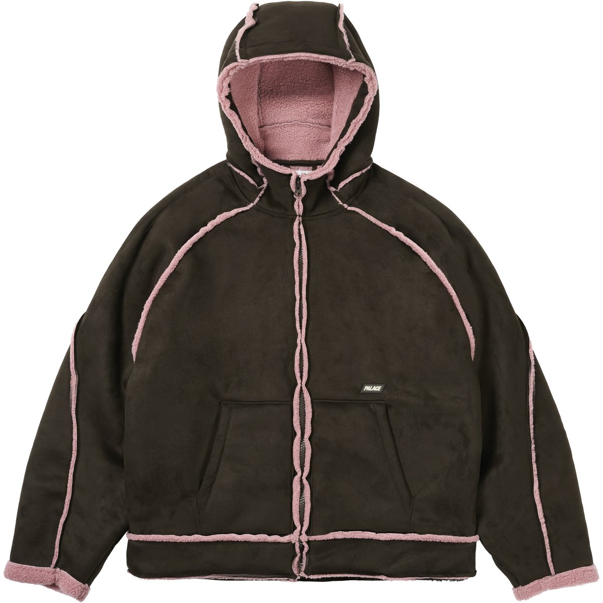 Palace SHERPA FAUX SUEDE HOODED JACKET FOX (Holiday 2025)