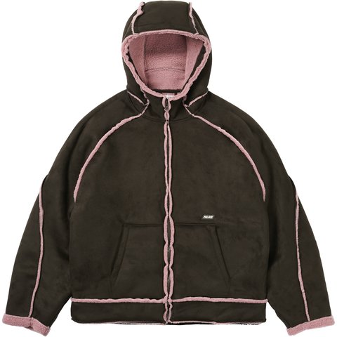 Palace SHERPA FAUX SUEDE HOODED JACKET FOX