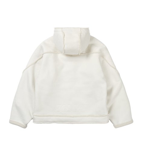 Palace SHERPA FAUX SUEDE HOODED JACKET WHITE - Colorway