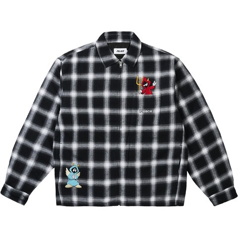 Palace ZIP UP SHIRT BLACK