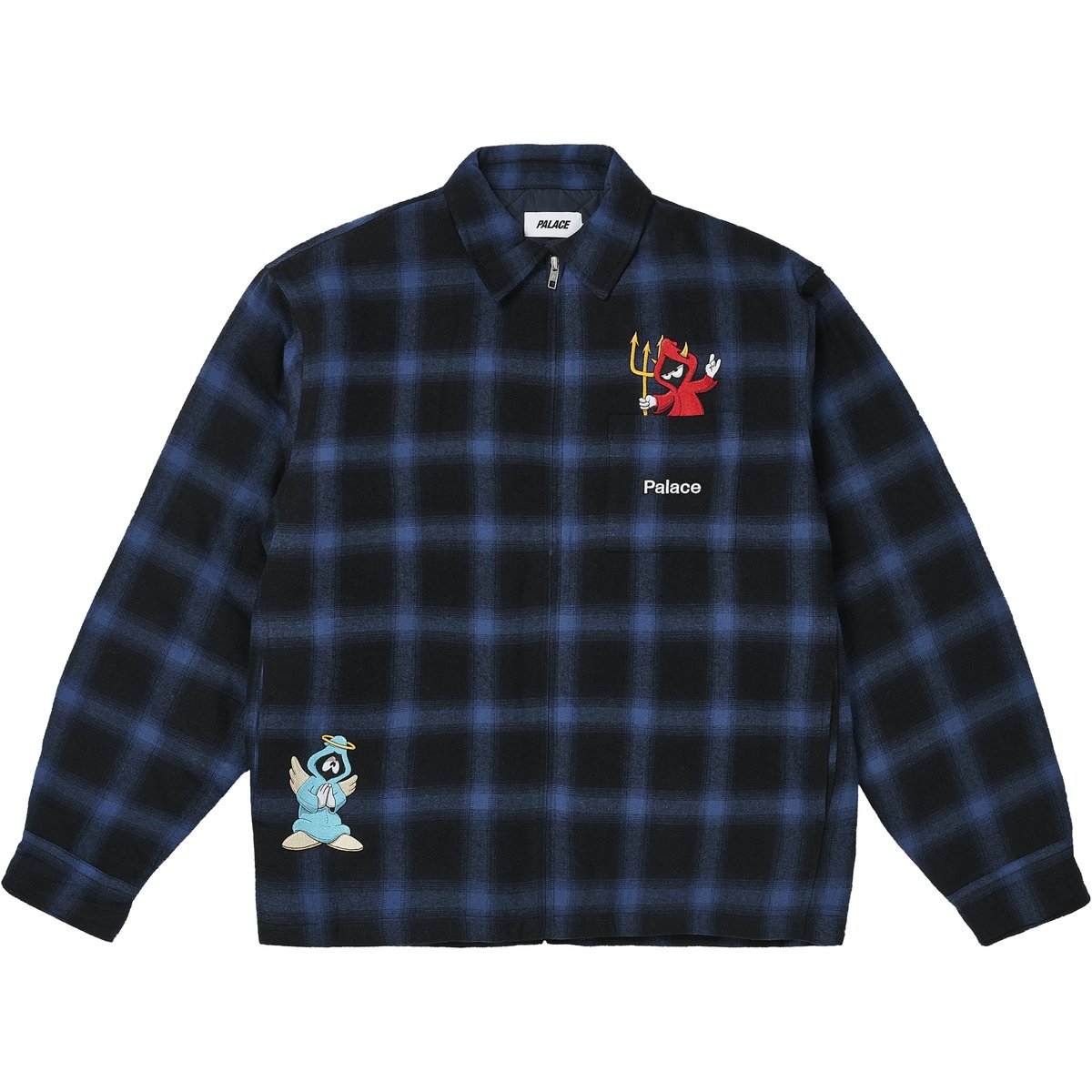 Palace ZIP UP SHIRT NAVY (Holiday 2025) - $208.00