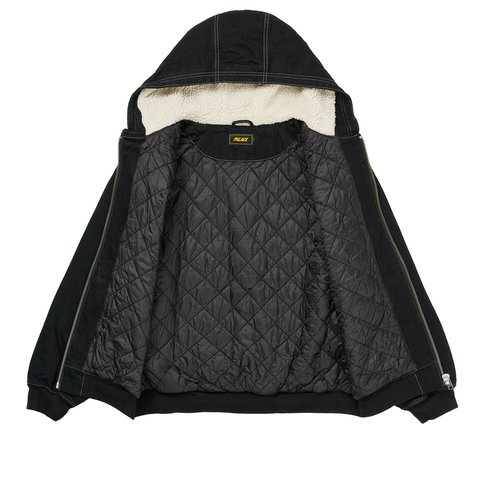 Palace HOODED SHERP JACKET BLACK STONE WASH - Colorway