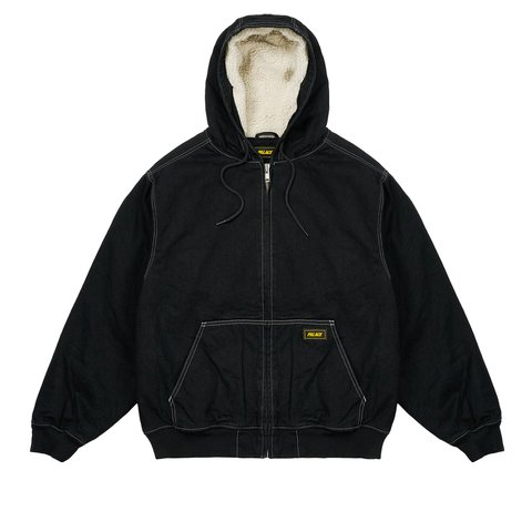 Palace HOODED SHERP JACKET BLACK STONE WASH - Colorway
