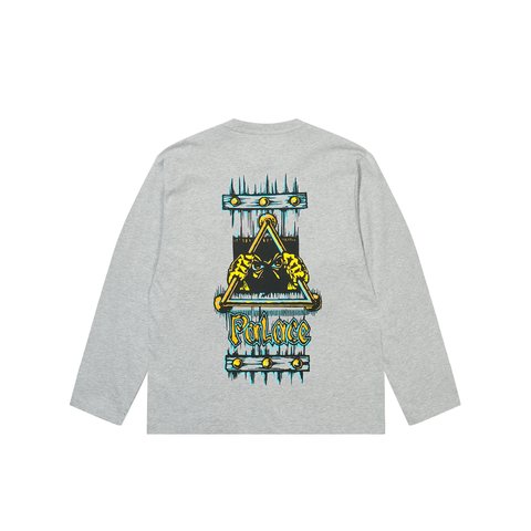 Palace LOCK IN LONGSLEEVE GREY MARL - Colorway