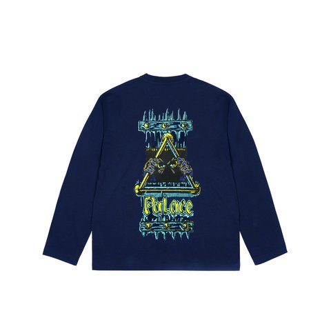 Palace LOCK IN LONGSLEEVE NAVY - Colorway