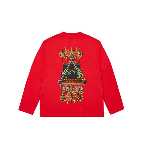 Palace LOCK IN LONGSLEEVE TRUEST RED - Colorway