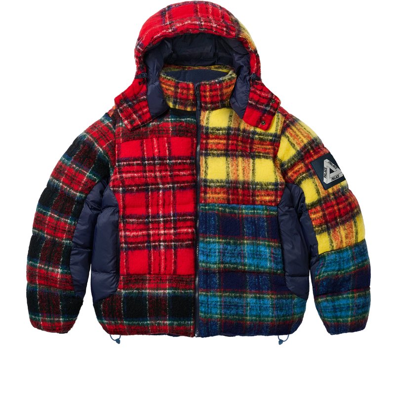 MOHAIR WOOL PUFFA JACKET PATCHWORK