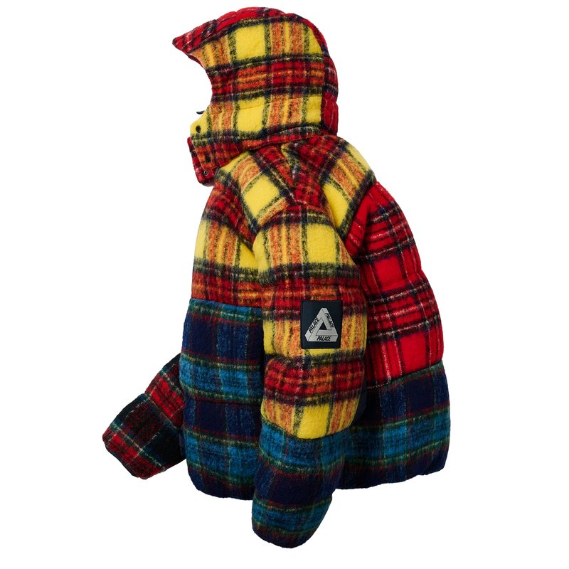 MOHAIR WOOL PUFFA JACKET PATCHWORK