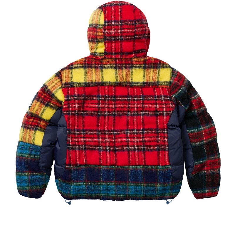 MOHAIR WOOL PUFFA JACKET PATCHWORK