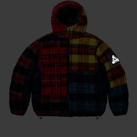 Palace MOHAIR WOOL PUFFA JACKET PATCHWORK - Colorway