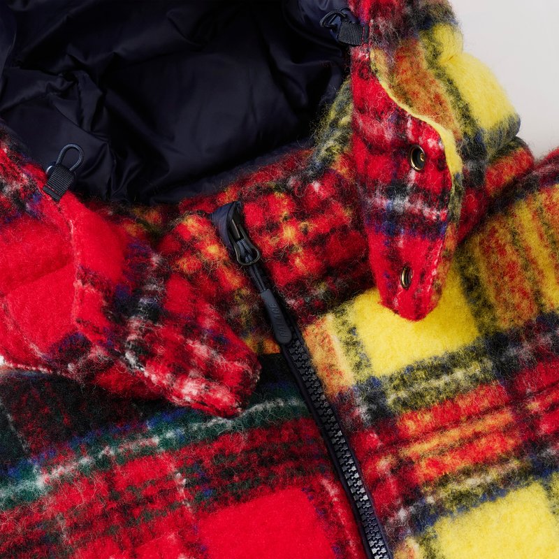 MOHAIR WOOL PUFFA JACKET PATCHWORK