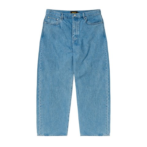 Palace P90 BAGGY SCRIPT JEAN DISTRESSED LIGHT STONE WASH - Colorway