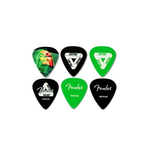 Palace PALACE FENDER MEDIUM PICK 6 PACK GREEN - Colorway