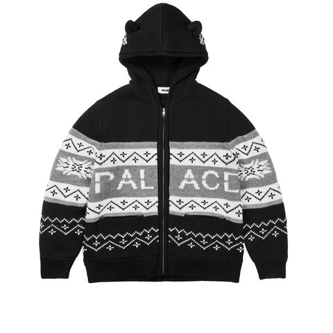 Palace PALACE LOVES ME HOODED KNIT BLACK - Colorway