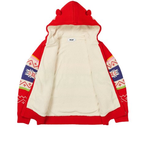 Palace PALACE LOVES ME HOODED KNIT RED - Colorway
