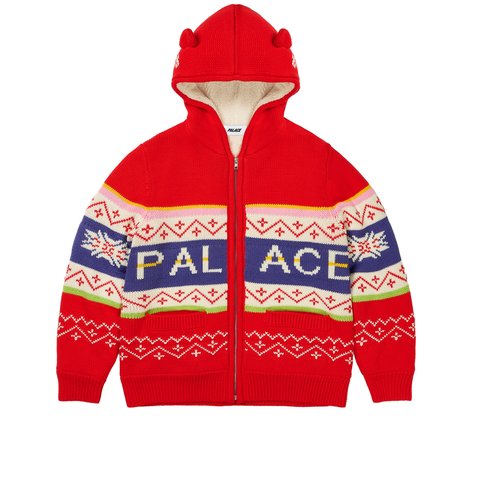 Palace PALACE LOVES ME HOODED KNIT RED - Colorway