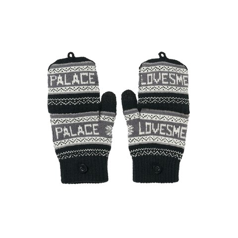 Palace PALACE LOVES ME KNITTED GLOVES BLACK - Colorway