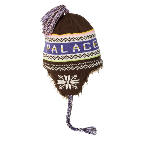 Palace PALACE LOVES ME PERUVIAN BEANIE BROWN - Colorway