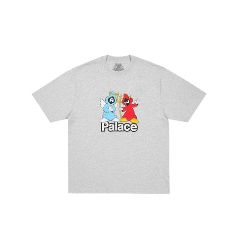 Palace RIGHT AND WRONG T-SHIRT GREY MARL - Colorway