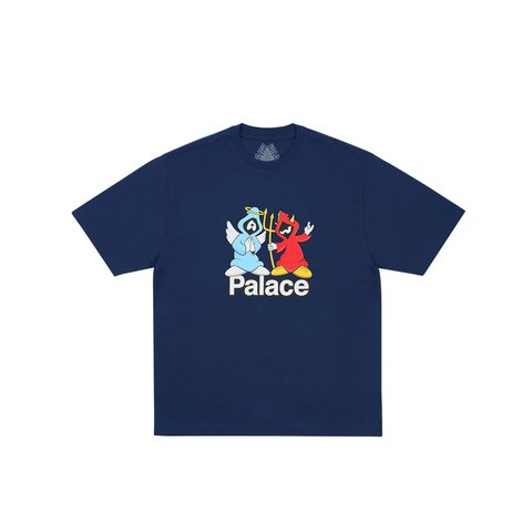 Palace RIGHT AND WRONG T-SHIRT NAVY - Colorway