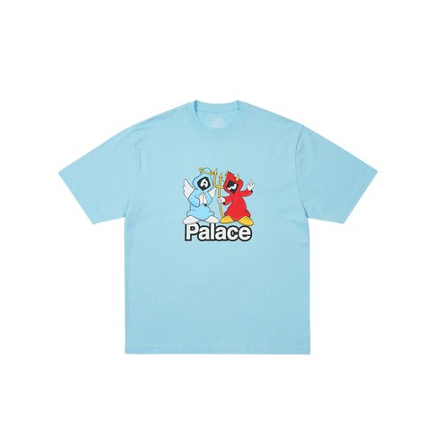 Palace RIGHT AND WRONG T-SHIRT SKYLINE BLUE - Colorway