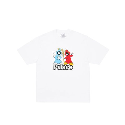 Palace RIGHT AND WRONG T-SHIRT WHITE - Colorway