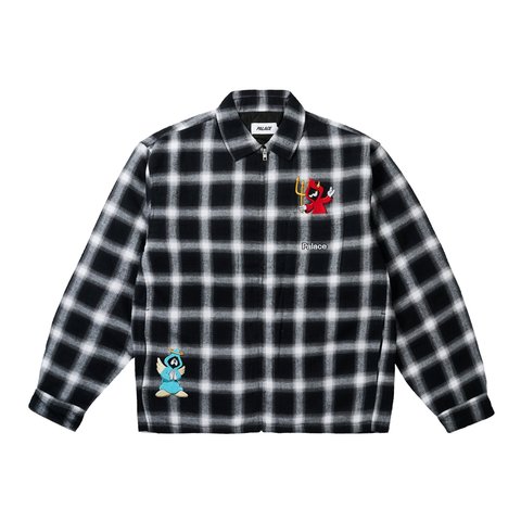 Palace ZIP UP SHIRT BLACK - Colorway