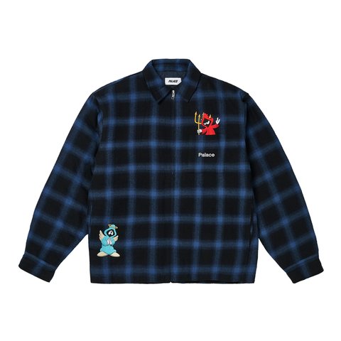 Palace ZIP UP SHIRT NAVY - Colorway