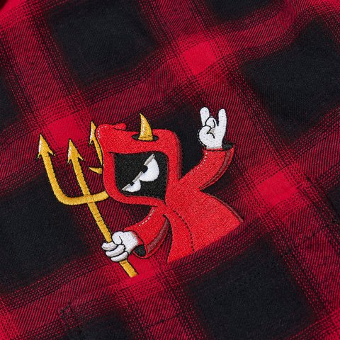 Palace ZIP UP SHIRT RED - Colorway
