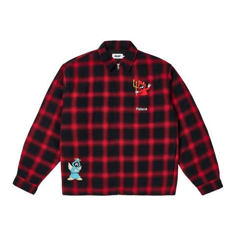 Palace ZIP UP SHIRT RED - Colorway