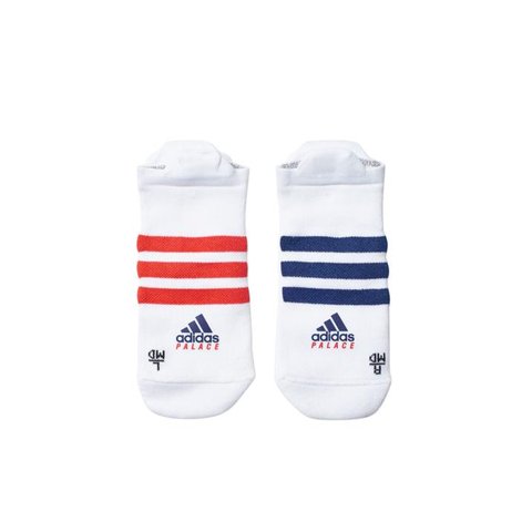 Palace ADIDAS PALACE ON COURT NO SHOW SOCK WHITE / RED / DARK BLUE
