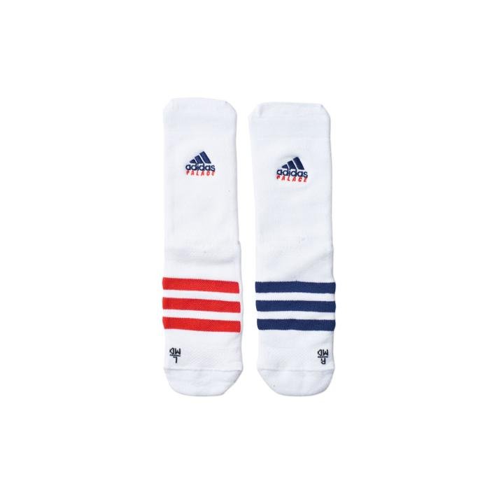ADIDAS PALACE ON COURT SOCK WHITE / RED / DARK BLUE