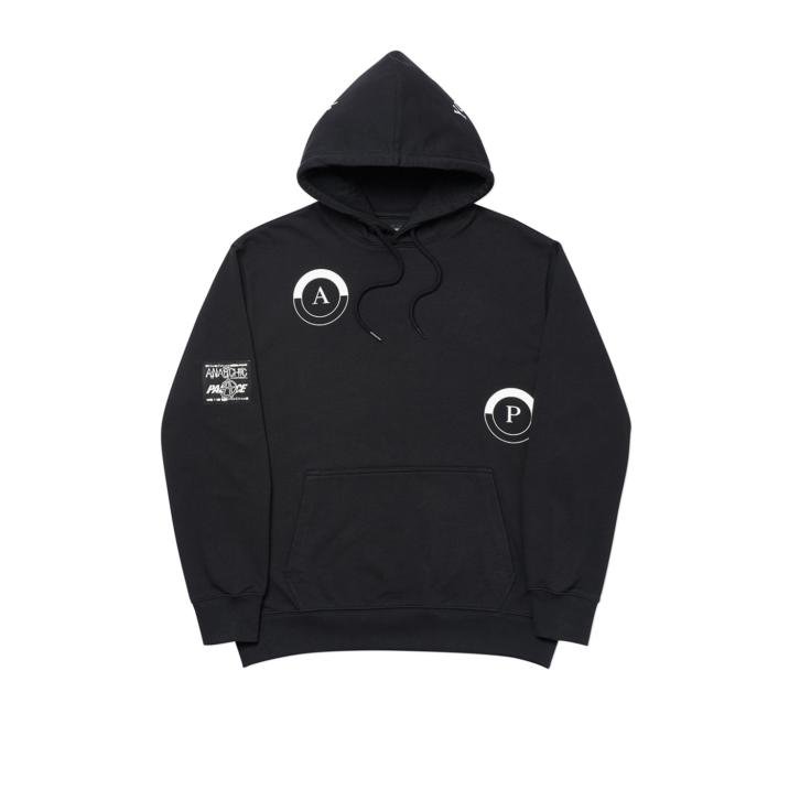 PALACE ANARCHIC HOODIE HUMANITY BLACK