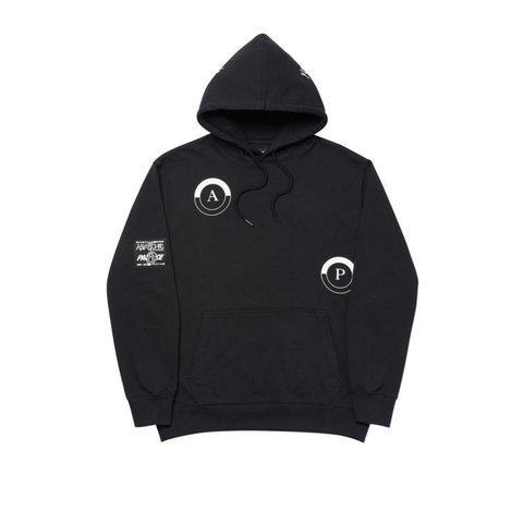 PALACE ANARCHIC HOODIE HUMANITY BLACK